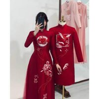 Bộ Áo Dài Cặp Nam,Nữ Truyền Thống 2 Tà Chất Liều Lụa Taffta Cao Cấp ( ib shop để dc tư vấn ) THẢO NY BRIDAL mã AD166