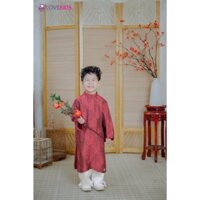 Bộ áo dài lụa tơ tằm Nha Xá Bé Trai, Chất Liệu Lụa Tơ Tằm, Đủ Size, Cho Bé Từ 2 Tuổi Đến 10 Tuổi
