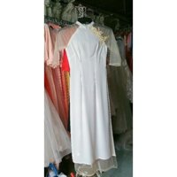 Bộ áo dài trắng 4tà size S tặng mấn