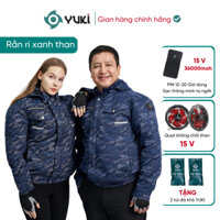 Bộ Áo Điều hòa Nhật Bản YUKI PREMIUM-Sự kết hợp hoàn hảo giữa áo chống nắng và công nghệ làm mát, Màu rằn ri size S-XXL