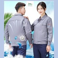 Bộ áo điều hòa pin xịn 18V tích điện 10-15h kèm áo có mũ chống nắng cực mát