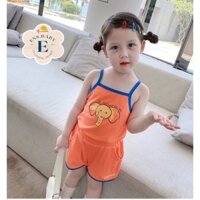 Bộ Áo Hai Dây Voi Con Chất Cotton Co Dãn 4chiều Cho Bé ENB03.