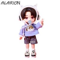 Bộ áo Hoodie búp bê ALARION OB11, Bộ áo nỉ búp bê họa tiết gấu, Thời trang mặc thường ngày Bộ quần short Hà mã sở thích thủ công GSC Body
