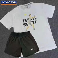 Bộ áo khoác cầu lông thoáng khí và khô nhanh lưới mới, áo sơ mi văn hóa cầu lông nam nữ, ngoài trời đa năng, giản dị và thời trang