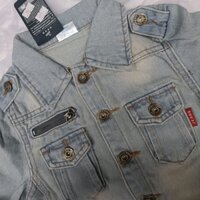 Bộ Áo Khoác Denim Thời Trang Xuân Thu Cho Bé Gái Sơ Sinh