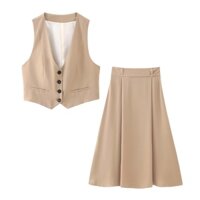 Bộ Áo Khoác vest + Chân Váy Lửng Thời Trang 42333