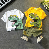 Bộ áo khủng long quần kaki túi hộp cho bé trai