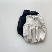 Bộ Áo Liền Quần Bằng Vải Nhung Cho Bé 0-24 Tháng Tuổi