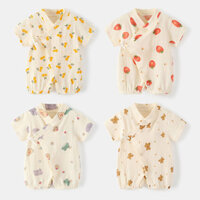 Bộ áo liền quần cho bé Bộ áo liền quần ngắn tay Quần áo sơ sinh Mùa hè Quần áo trẻ em Bộ đồ ngủ cho bé 100% Cotton