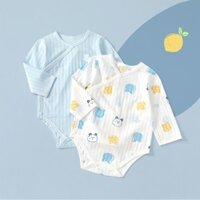 Bộ áo liền quần cho bé Sơ sinh Cotton nguyên chất Phong cách mỏng Xuân thu Sơ sinh Mùa hè