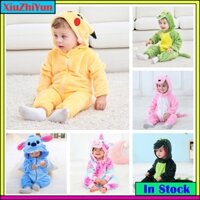 Bộ Áo Liền Quần Hóa Trang Khủng Long / Hổ / Gấu Trúc Hoạt Hình Dễ Thương Cho Bé