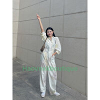 Bộ áo liền quần jumpsuit tay lỡ Un1versal xuất khẩu