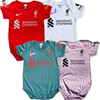 Bộ Áo Liền Quần Liverpool Mùa Giải 22-23 Cho Bé Từ 0-12 Tháng Tuổi
