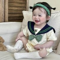 Bộ áo liền quần mùa hè cho bé Siêu dễ thương Gấu trúc Bộ đồ ngắn tay Hoạt hình cho bé Phong cách mỏng Áo liền quần cho bé Quần áo dễ thương 7.6