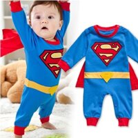 Bộ áo liền quần siêu nhân Pinpoo thêu áo liền quần cho bé SUPERMAN