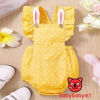Bộ áo liền quần thỏ Phục sinh Bab-Baby Girl Easter Bunny có túi phía trước