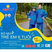 Bộ áo mưa thủ đô vàng 10 tuổi mã A871, 12 tuổi mã 870 chất dày dặn - màu ngẫu nhiên