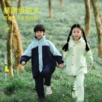 Bộ áo mưa trẻ em Phong cách chia đôi dành cho học sinh tiểu học và trung học đi học cho bé trai và bé gái, Poncho mưa dày và chống mưa toàn thân