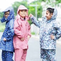 Bộ Áo Mưa Trẻ Em Vải Dù Hoạt Hình Cho Bé Từ 5-8Tuổi, Áo Mưa Trẻ Em Cute (Số 3)