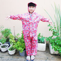 Bộ Áo Mưa Trẻ Em Vải Dù Hoạt Hình Cho Bé Từ 6-8 Tuổi, Áo Mưa Trẻ Em Cute Số 3 - BÉ GÁI