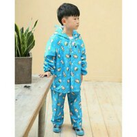 Bộ Áo Mưa Trẻ Em Vải Dù Hoạt Hình Cho Bé Từ 3-5 Tuổi, Áo Mưa Trẻ Em Cute - BÉ TRAI
