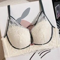 Bộ áo ngực nâng ngực không dây mới, ren rỗng sexy dày 3.5CM, tăng cường sexy cho vòng một lớn