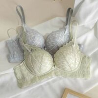 Bộ Áo ngực thêu ren cô gái Pháp gợi cảm gợi cảm ngực nhỏ không gọng