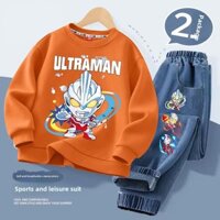 Bộ áo nỉ jean cho bé trai Ultraman eao