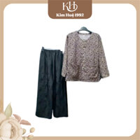 bộ áo siêu Tây dài quần đen vải phi bóng