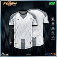 Bộ Áo Thể Thao Thun Mè Amac The Flash Màu Trăng - Đồ Thể Thao Nam Nữ Thoáng Mát