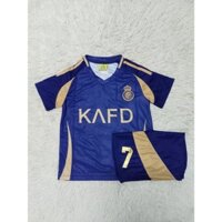 Bộ áo thể thao trẻ em cho áo sơ mi đội Al Nasser Số 7 Tên Ronaldo 2024-25