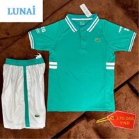 Bộ áo thể thao UNIQLO cao cấp, áo xanh quần trắng