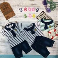 Bộ áo thủy thủ + quần giả bò