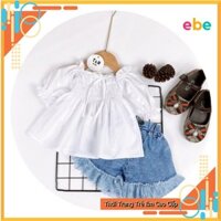 Bộ áo trắng quần jean cho bé gái Chất Somi (10 - 25 kg) - EBE FOR KIDS