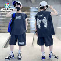 Bộ áo Vest + quần short bé trai 3-15 tuổi Bộ quần áo thể thao trẻ em