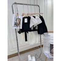 Bộ Áo Voan Nữ Buộc Nơ + Quần Đùi Lụa