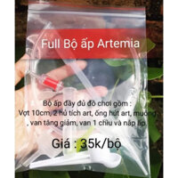 Bộ ấp artemia đầy đủ + 50g + máy oxy