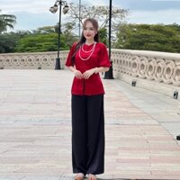 Bộ bà ba đồ bà ba nữ miền tây set đồ bà ba bigsize đồ bà ba nữ kiểu áo bà ba cách tân -cn106