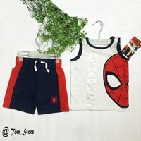 Bộ ba lỗ bé trai,  chất cotton mền mịn họa tiết in hình hoạt hình Spider Man