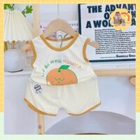 Bộ Ba Lỗ Cho Bé Từ 6-16 Kg Chất Vải Thun Lạnh Họa Tiết Đáng Yêu EM BÉ CHUN - EBC36