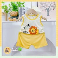 Bộ Ba Lỗ Cho Bé Từ 6-16 Kg Chất Vải Thun Lạnh Họa Tiết Hoạt Hình Đáng Yêu EM BÉ CHUN - EBC28