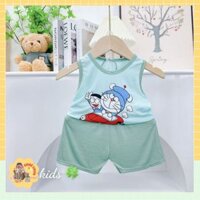 Bộ Ba Lỗ Cho Bé Từ 6-16 Kg Chất Vải Thun Lạnh Họa Tiết Hoạt Hình Đáng Yêu EM BÉ CHUN - EBC27