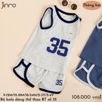 Bộ ba lỗ dáng thể thao bé trai hãng Jinro từ 9 tháng - 4 tuổi