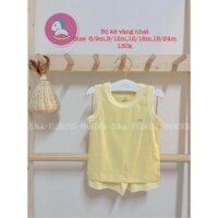Bộ ba lỗ Nous petit hoạ tiết kẻ nhỏ màu vàng/ hồng size 3/6-18/24M _ Quần áo trẻ em_Quần áo bé trai/bé gái