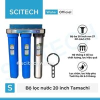 Bộ ba lọc thô 20 inch Tamachi by Scitech – Bộ lọc nước sinh hoạt, bộ lọc nước thô đầu nguồn 3 cấp lọc 20 inch by Scitech