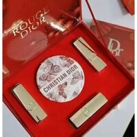 Bộ ba mảnh gương trang điểm Star Golden Tube Lipstick