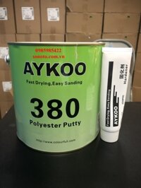 Bộ bả matit Aykoo 380 bột trét ô tô xe máy và tuýp cứng matit bả sắt, nhựa, inox, nhôm ... bả matit đa năng