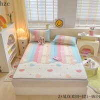 Bộ Ba Miếng Chiếu Cao Su/Khăn Trải Giường Lụa Lạnh Mùa Hè/Thảm Điều Hòa Đơn Có Thể Giặt Vào Mùa Hè