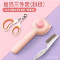 Bộ ba món chải lông cho mèo, lược chải lông cho thú cưng, lược chải lông cho chó, lược chải lông nổi cho mèo, lược ma thuật cho mèo