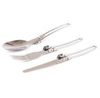 Bộ ba muỗng nĩa dao du lịch ngoài trời – chất liệu thép không gỉ